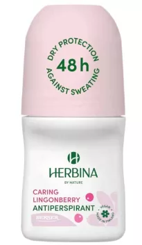 Herbina 48H antiperspirantti roll-on Caring Lingonberry 50ml