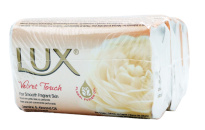 lux velvet touch bar soap with jasmine & almond oil - 80g - pack of 3