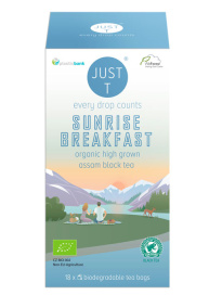 Just T organic Sunrise Breakfast black tea 18ps