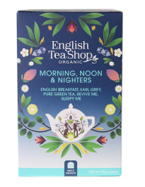 English Tea Shop Organic Tea Assortment Morning, Noon, Nighters 20pcs 39g