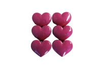Laundry boys, heart 6 pcs