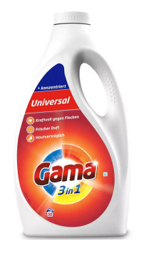 Gama Universal Laundry Gel range 50 washes 2,5L