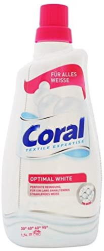 Coral Optimal White Liquid Detergent 25WL 1,5 l