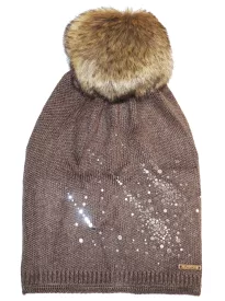Women's beanie with rhinestones_multicolor
