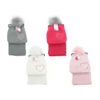 Kids winter hat+ scarf set