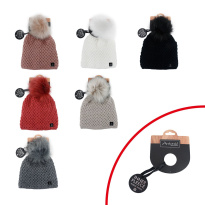 Women's winter hat with fleece-Multicolour