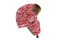 Fur hat with satin 100% Polyester