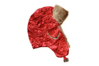 Fur hat with satin 100% Polyester
