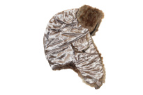 Fur hat with satin 100% Polyester