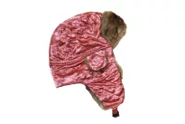 Fur hat with satin 100% Polyester