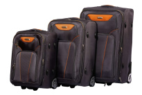 Alezar Style Suitcase Set Black/Brown (20