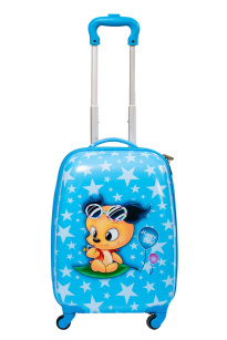 Alezar Kid's Travel Bag Blue (4 wheels) 18