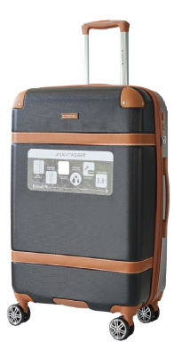 Alezar Suitcase Black/Brown 28