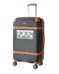 Alezar Suitcase Black/Brown 24