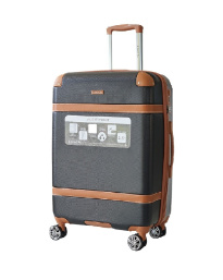 Alezar Suitcase Black/Brown 20