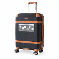 Alezar Suitcase  Black/Brown 20