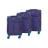 Alezar Neon Travel Bag Set Purple/Blue (20