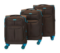 Alezar Neon Travel Bag Set Brown/Blue (20