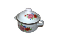 Enamel Pot White 16.5 cm