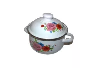 Enamel Pot White 16.5 cm