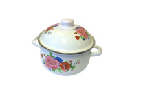 Enamel Pot White 18.5 cm