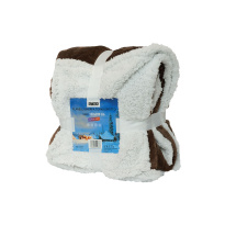 Sherpa Blanket 150 * 200 cm, brown / white