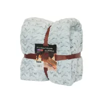 Sherpa Blanket 200 * 240 cm, white / gray