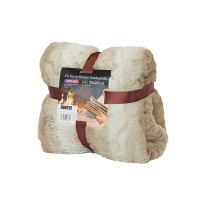 Sherpa Blanket 150 * 200 cm, brown / white