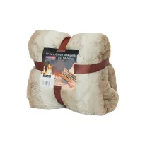 Sherpa Blanket 150 * 200 cm, brown / white