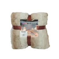 Sherpa Blanket 150 * 200 cm, brown / white