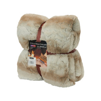 Sherpa Blanket 200 * 240 cm, brown / white