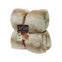 Sherpa Blanket 200 * 240 cm, brown / white