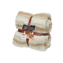 Sherpa Blanket 200 * 240 cm, brown / white