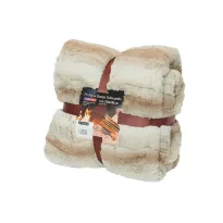 Sherpa Blanket 200 * 240 cm, brown / white
