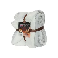 Sherpa Blanket 150 * 200 cm, white/gray