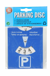 Parking disc 12x10cm PP