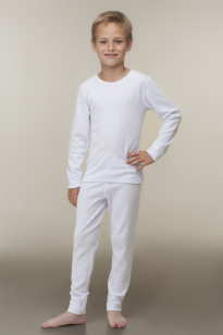 TF Interlock boys set - White 110/116