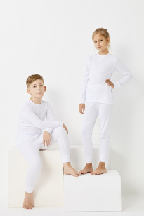 TF Interlock boys set - White 110/116