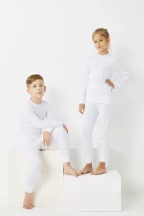 TF Interlock boys set - White 146/152