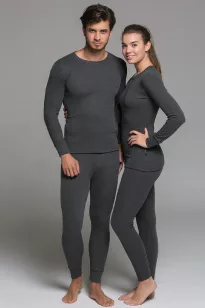 TF Plain Interlock Adult Set Antracite M