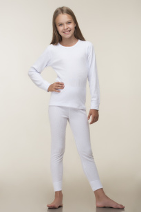 TF Interlock girls set - White 134/140