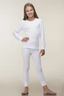 TF Interlock girls set - White 134/140