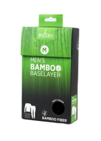 Men Bamboo Baselayer set, Black, Size M.L.XL