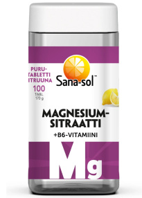 Sana-sol Magnesium Citrate+B6 Lemon Flavor 100 chewable pills