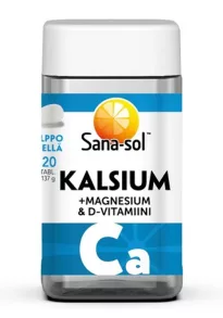 Sana-Sol Kalsium+Magnesium+D-vit., 120 tabl.