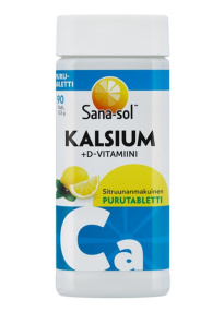 Sana-sol Calcium+vitamin D lemon 90tabs