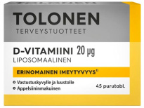 Tolonen Liposomal Vitamin D3 20µg 45 chewable tablets