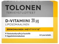 Tolonen Liposomal Vitamin D3 20µg 45 chewable tablets