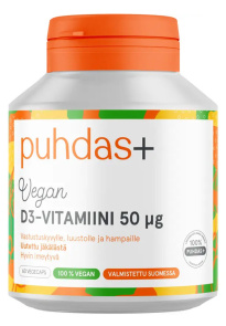 Puhdas+ Vegan vitamin D3 50µg 60caps