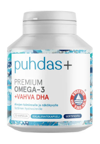 Puhdas+ Premium Omega-3 Pure+ 50 caps Strong DHA